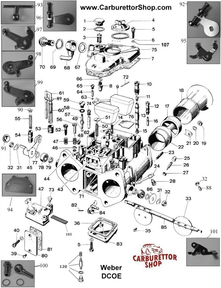 70003.450 Auxiliary Venturi for early Weber 40 DCOE carburetors